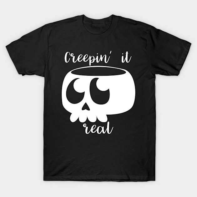 Funny Halloween Skull Gift T-Shirt by Foxxy Merch